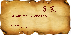 Bibarits Blandina névjegykártya